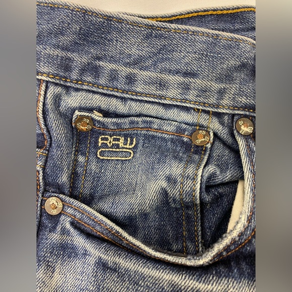 G-Star Raw Button Fly 3301 Deconstructed Straight Jeans Size 30x32 Excellent - Picture 2 of 16